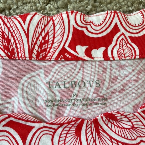 Talbots tee with scalloped neck - size M - Picture 3 of 5